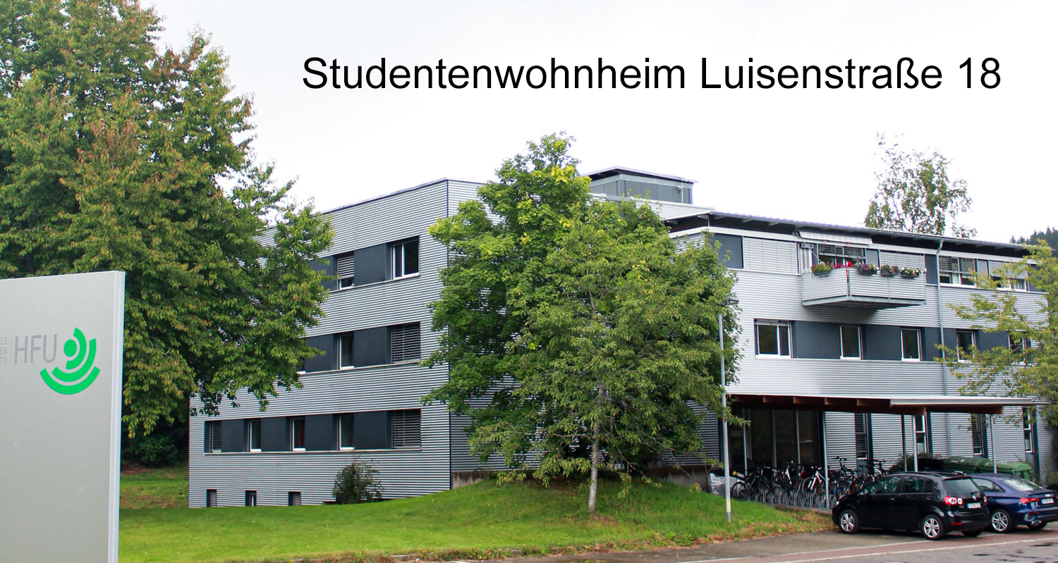 WG Zimmer Studenten Wohnheim Luisenstrasse in Furtwangen neben der HFU